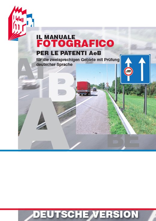 libro “Manuale fotografico per le Patenti A e B” – lingua tedesca
