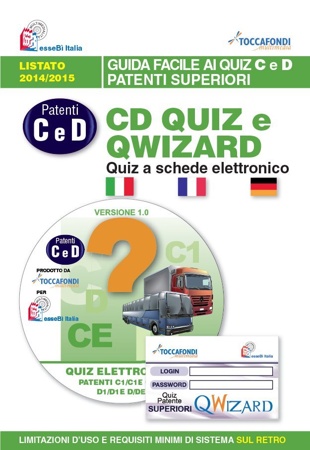 Libro Quiz elettronico “Guida facile ai Quiz Patenti Superiori” (Qwizard C e D)