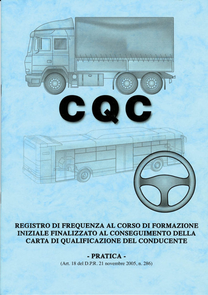 Registro di frequenza al corso di formazione iniziale per il conseguimento della CQC (pratica)