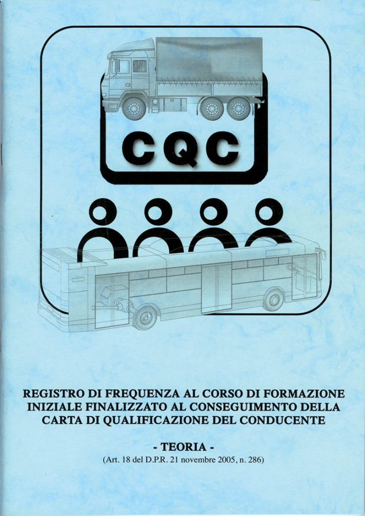 Registro di frequenza al corso di formazione iniziale per il conseguimento della CQC (teoria)