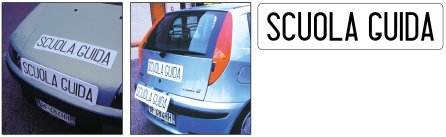 Targhe "SCUOLA GUIDA"