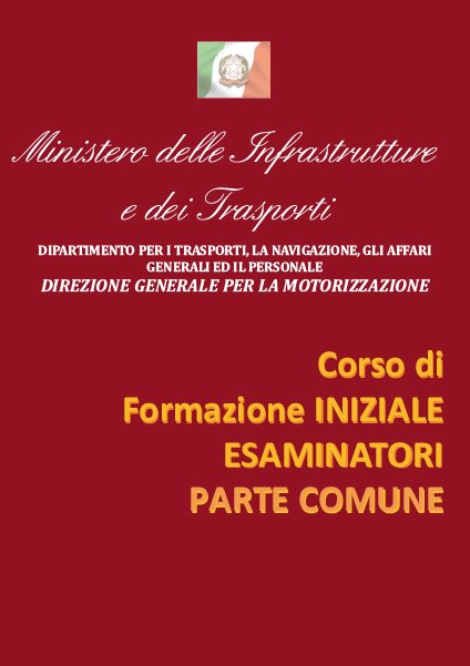 libro "Corso Formazione INIZIALE Esaminatori (parte Comune)"