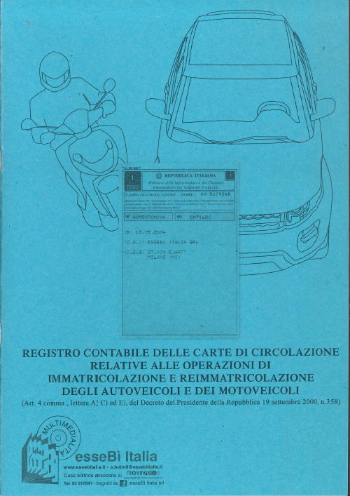 Registro Contabile Immatricolazioni Carta Circolazione